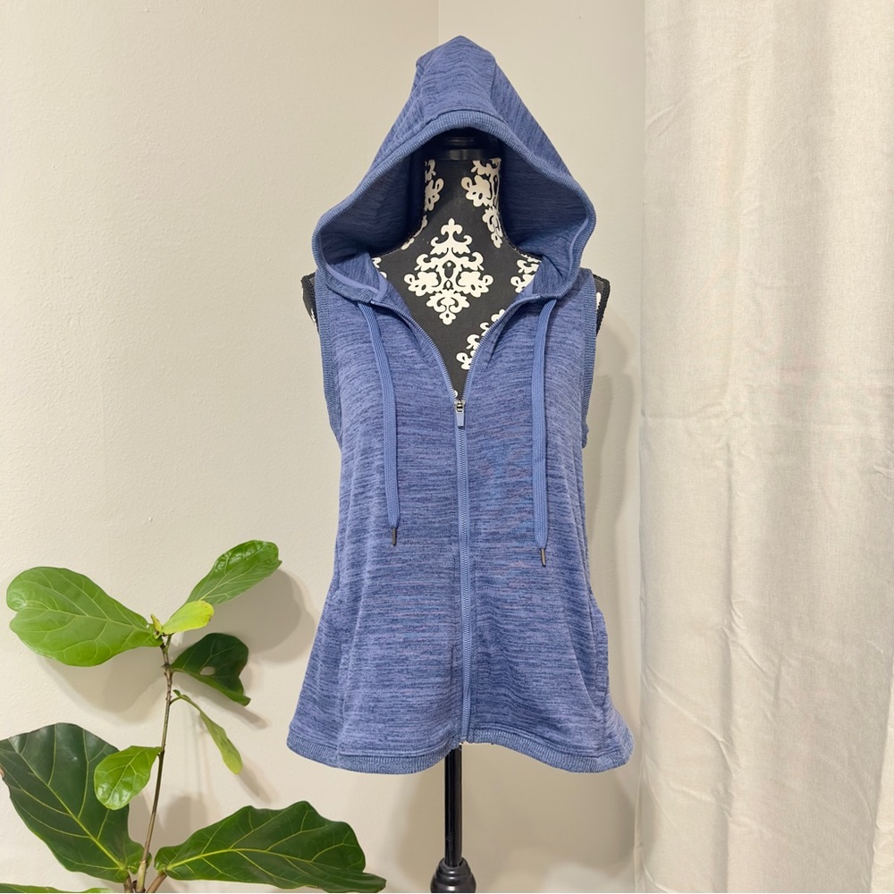 Active Life Women's Navy Sleeveless Hoodie Vest Size SM